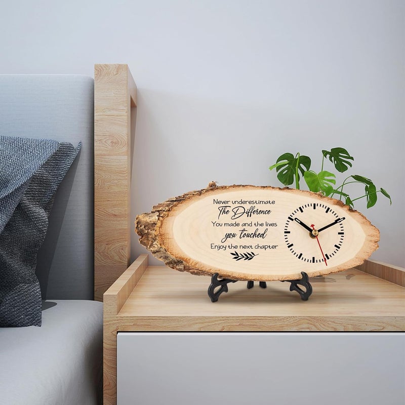 Calibron Retirement Gifts for Men Woman Wooden Clock Personalized Retirement Gifts, Farewell Gift for Coworkers, Leaving Gifts for Men DIY Clock - Image 3